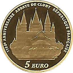 0.50 грама златна монета Абатство Клюни