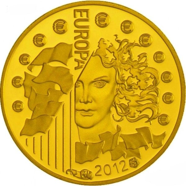 0.5 грама златна монета Еврокорпус