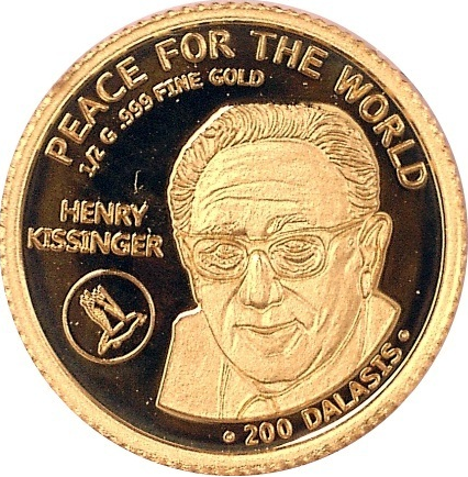 0.5 грама златна монета Хенри Кисинджър